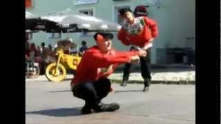 Male Russian Dancers Doing a Traditional Dance