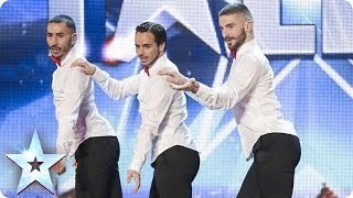 Yanis Marshall, Arnaud and Mehdi bailando con tacones